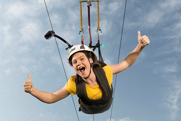 Experience the rush of flying above the Dubai Marina where stunning skyscrapers and sparkling waters create an unforgettable backdrop for your adventure. Conquer heights and enjoy breathtaking views.